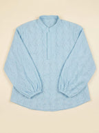 Sky Blue Embroidered Top