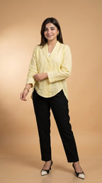 Yellow Embroidered Top