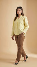 Yellow Embroidered Top