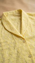 Yellow Embroidered Top