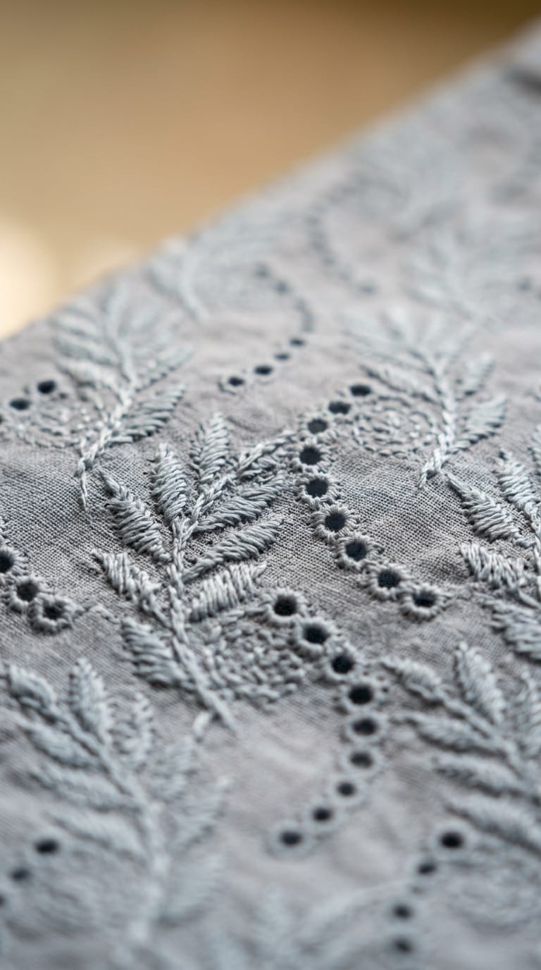 Sky Blue Embroidered Top