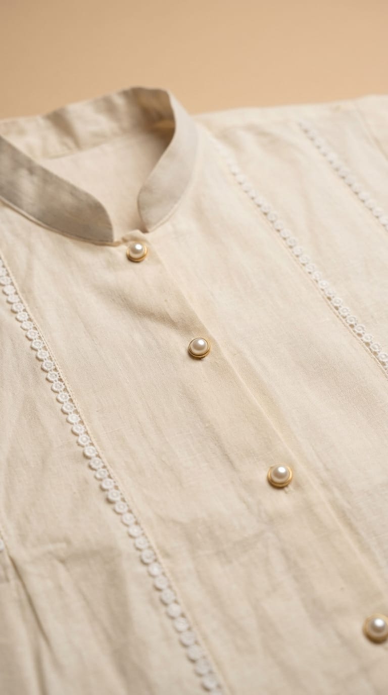 Brown Embroidered Top