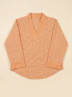Peach Embroidered Top